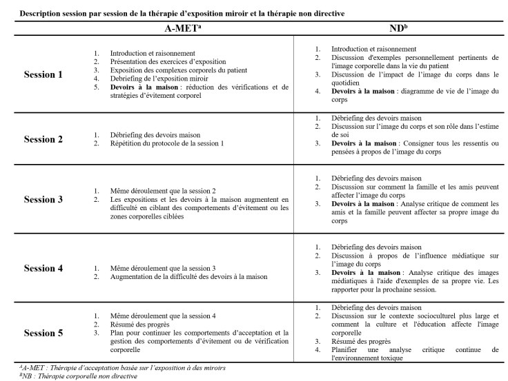 Thérapie exposition miroirs